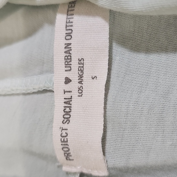 Urban Outfitter Mint Green Long Sleeve T-shirt Hoodie Cropped Oversize Size S - Picture 3 of 7